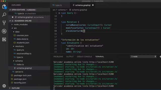 GraphQL - Academia Online en GraphQL - Mutation - Primeros pasos antes de empezar смотреть онлайн
