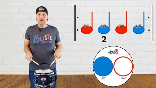 Easy First Drum Lesson - For Kids! смотреть онлайн