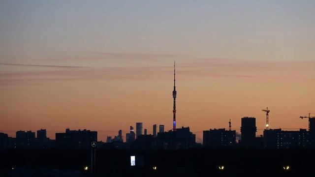 Time Lapse View of Moscow Sunset Timelapse 時間の経過 시간 경과 时间流逝 タイムラプス 时差 زلة الوقت SONY ziminvideo смотреть онлайн