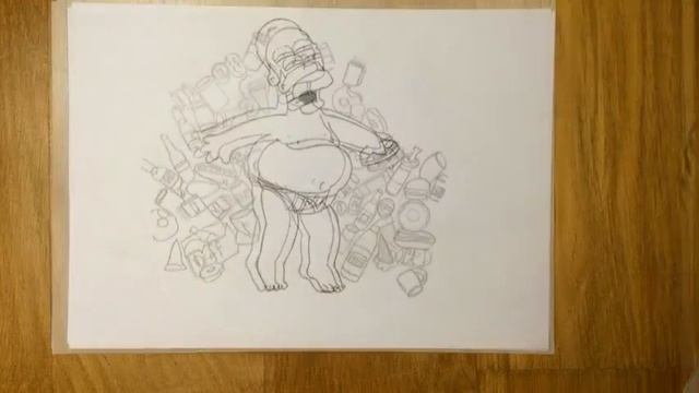 Как нарисовать гомера симпсона/How to draw homer simpson смотреть онлайн