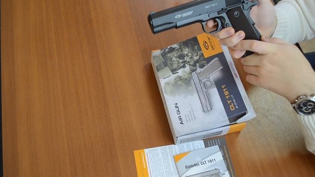 Обзор пневматического пистолета Gletcher CLT 1911 (Colt) смотреть онлайн