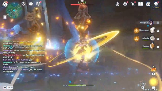 Level 90 Main DPS Yunjin, Team And Solo Bosses, DPS Showcase And Coop ( Silent Stream)