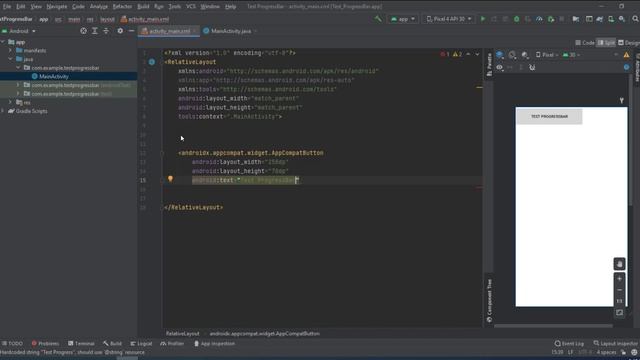 Progress bar Android Studio - circular Determinate ProgressBar смотреть онлайн