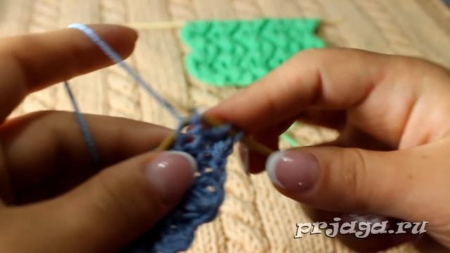 Узор спицами «Веточки Весны», видео урок