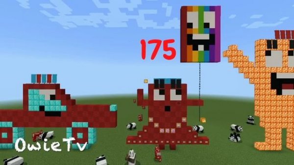 Numberblocks Minecraft -COUNTING BY 25 | Learn to Count | Skip Counting by 25 | Math Counting Song