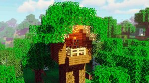 КАК ПОСТРОИТЬ ДОМ НА ДЕРЕВЕ ЗА 5 МИНУТ В МАЙНКРАФТЕ!