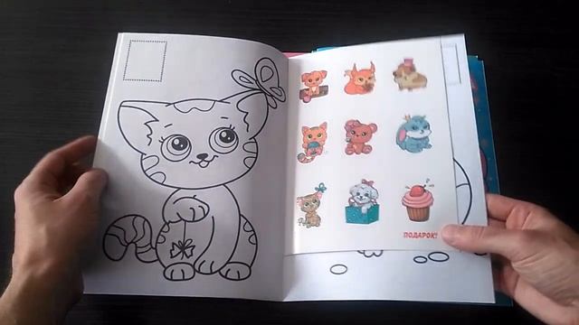 Раскраски с сияющими наклейками: "Котики", "Пони", "Пушистики", "Щеночки", 195х276 мм смотреть онлайн