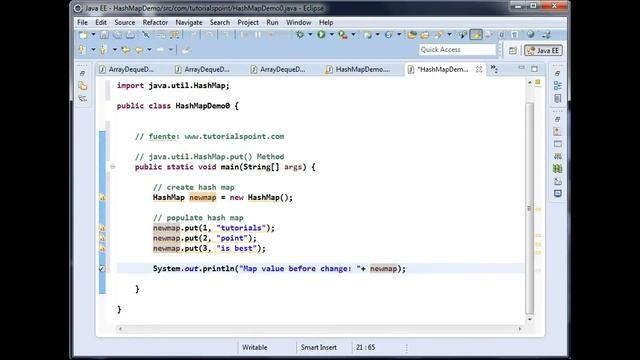 java util HashMap put Method смотреть онлайн
