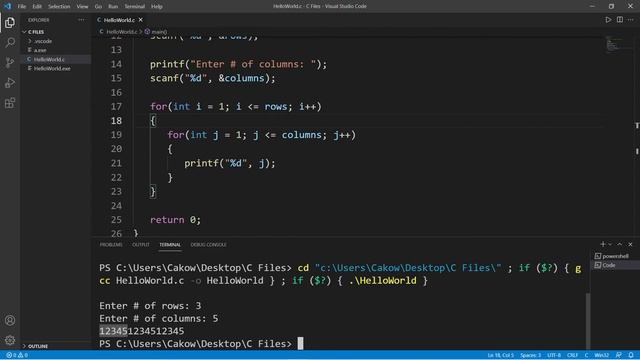 C nested loops ➰ смотреть онлайн