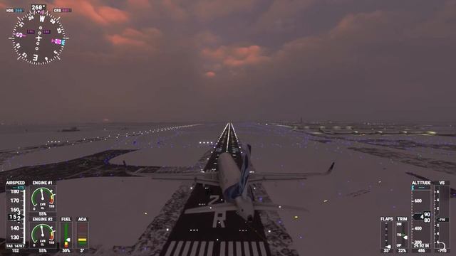 Microsoft Flight Simulator 2020. Посадка в аэропорту Шарль де Голль. Airbus a320. смотреть онлайн