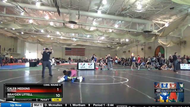 Junior Men 132 Caleb Meekins Michigan Vs Brayden Littell Indiana смотреть онлайн