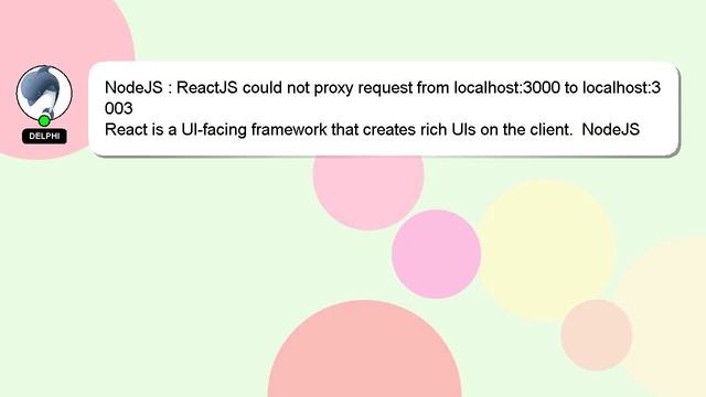NodeJS : ReactJS could not proxy request from localhost:3000 to localhost:3003 смотреть онлайн