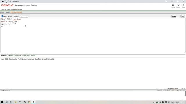 How To Create Table in Oracle 10g | Run Create Table Query | by Sawant Infotech ? смотреть онлайн