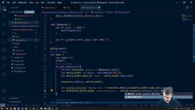 Create and Read Resources - Improve your Rust skills by making an ECS library смотреть онлайн