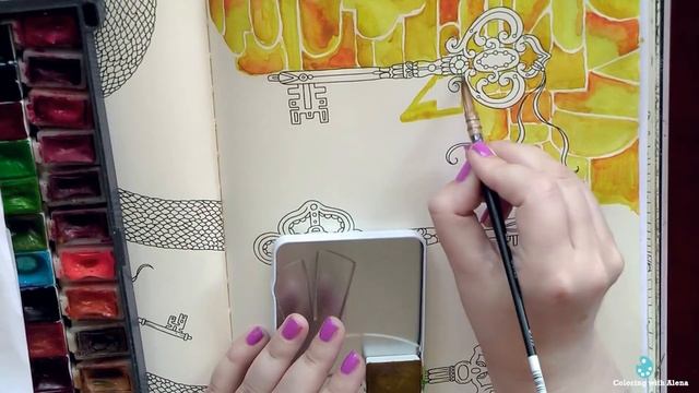 Простой геометрический фон акварелью / Раскраска-антистресс "Рассветный час" смотреть онлайн