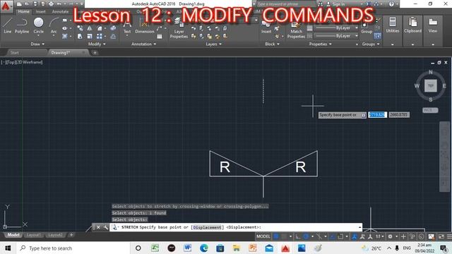 Complete Autocad Training Course : Lesson 12 - Modify Commands part 1 смотреть онлайн