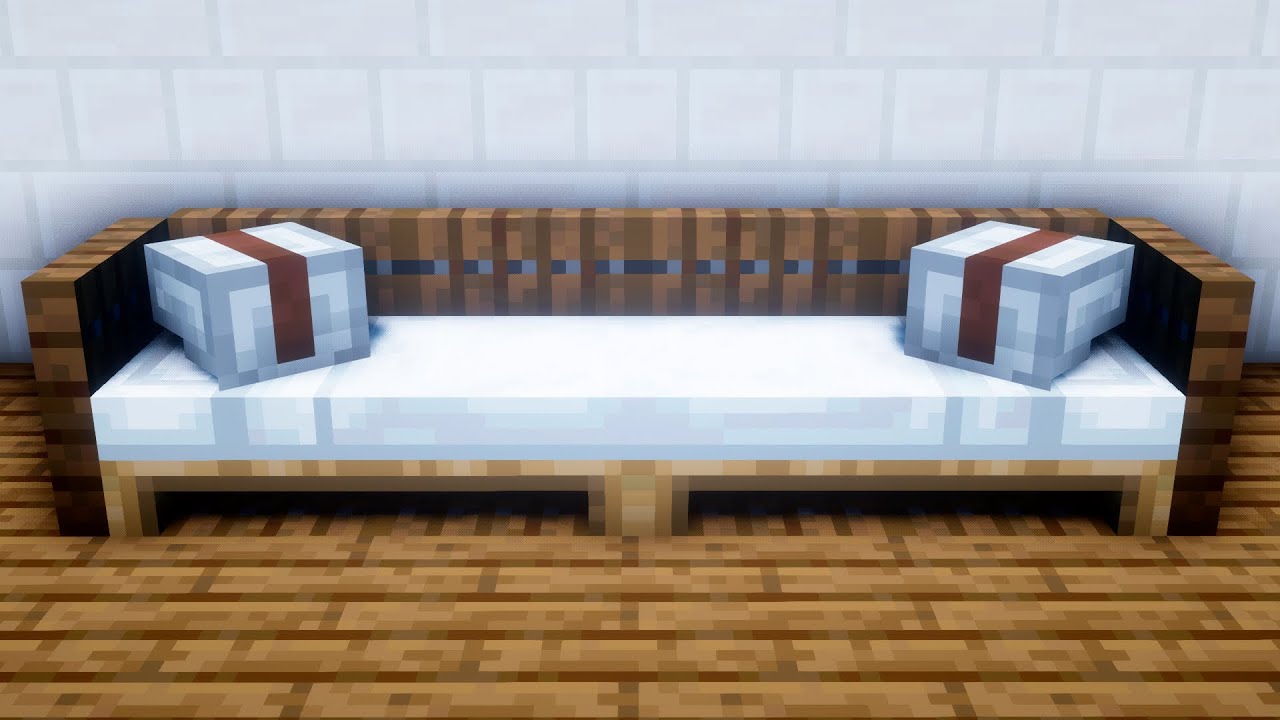 КАК СДЕЛАТЬ ДИВАН С ПОДУШКАМИ В МАЙНКРАФТ БЕЗ МОДОВ! смотреть онлайн