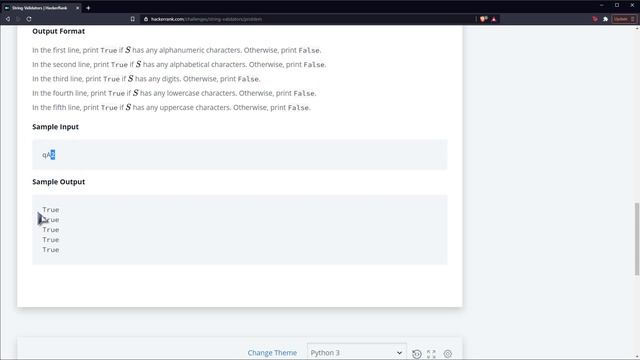 Python Ejercicio: 1054 HackerRank Validar Texto Funciones isalpha, isalnum, islower, isupper isdigi смотреть онлайн