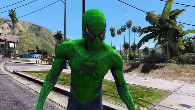 Spider-Man, Green Spiderman, Blue Spiderman, Yellow Spiderman Vs White King Kong