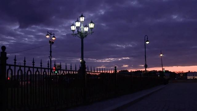 Включение освещения на Сенатской площади в Санкт-Петербурге смотреть онлайн