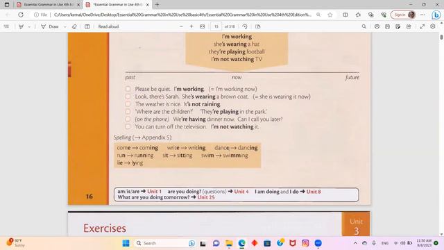 Units 3/4 Present Continuous Essential Grammar in Use Elementary 4th edition смотреть онлайн