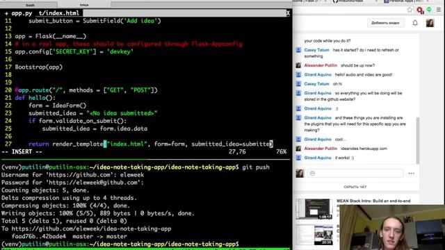 Live Coding Sunday -- creating an idea note taking app in python смотреть онлайн