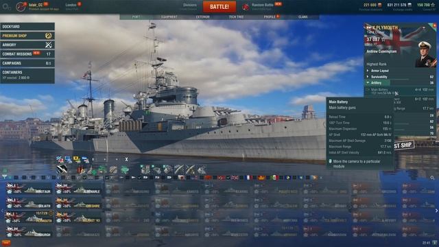 HMS Plymouth: Ship Review (World of Warships) смотреть онлайн