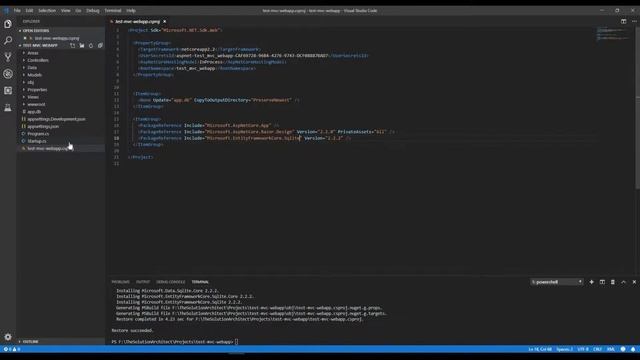 MVC Part 2: Create ASP.Net Core MVC Web App includes Identity using Visual Studio Code смотреть онлайн