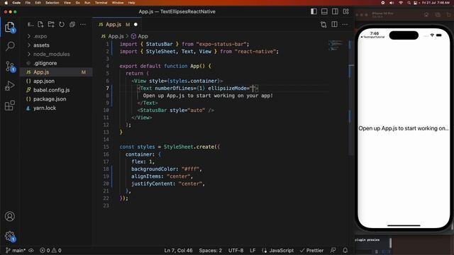 How to Add Ellipses to Text Component and Truncate Text in React Native Apps - With Ellipsize Mode! смотреть онлайн