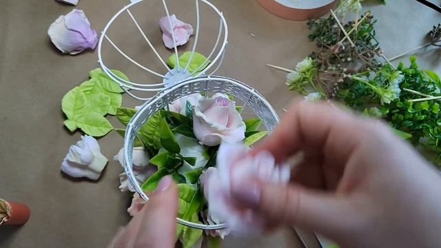Букет с розами в декоративной клетке. Заливаем мыло, собираем роскошную композицию. смотреть онлайн