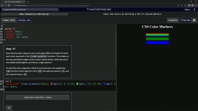 Learn CSS Colors by Building a Set of Colored Markers - Step 57 смотреть онлайн