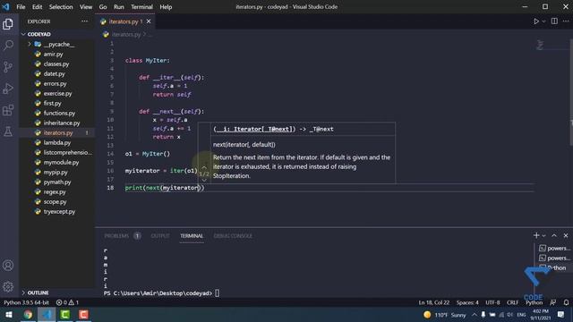 (Python Iterators ) - صفر تا صد پایتون - قسمت صد و یازده смотреть онлайн