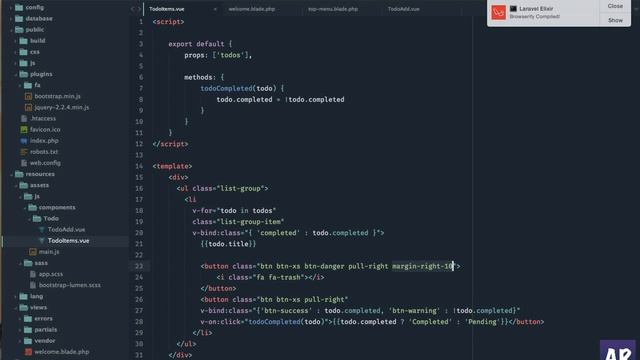#7 Deleting Todo items with $remove Vue.js смотреть онлайн