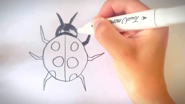 Как нарисовать Божью коровку легко. смотреть онлайн