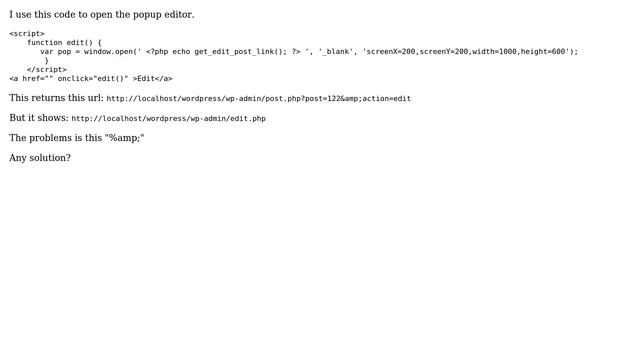 Wordpress: Open editor post in a popup смотреть онлайн