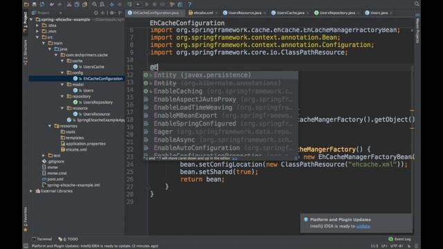 Spring Cache Example using EhCache in Spring Boot | Tech Primers смотреть онлайн