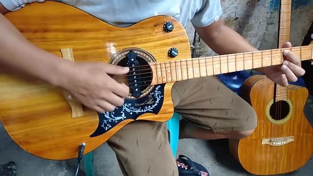 Solid Langka/Jackfruit wood guitar original tone low action Cebu handcrafted acoustic guitar смотреть онлайн