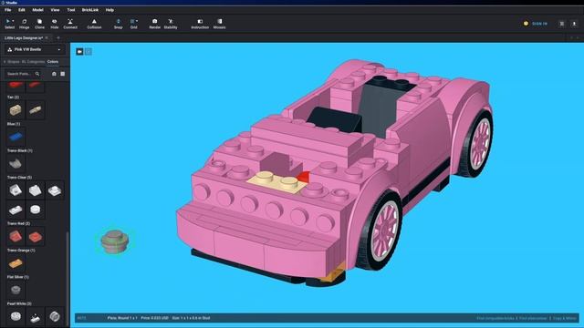 Lego Pink VW Beetle Easy Tutorial смотреть онлайн