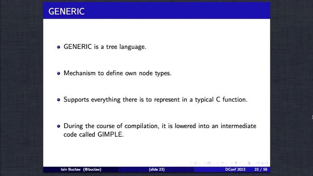 DConf 2013 Day 2 Talk 1: GDC by Iain Buclaw смотреть онлайн