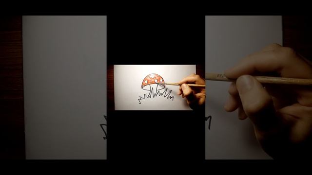 Рисуем вместе гриб?????❤❤❤❤❤❤❤❤❤ смотреть онлайн