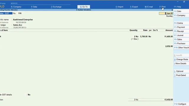 Tally Add On : Print User Defined Message in Sales Invoice in TallyPrime Software. смотреть онлайн