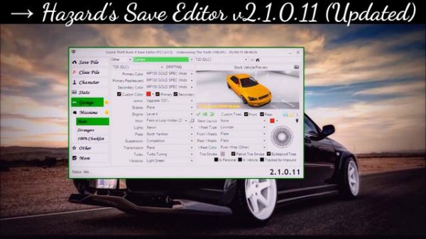 GTA 5 MODS - HAZARD'S SAVE EDITOR UPDATE v2.1.0.11 ! + DOWNLOAD !