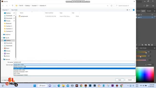 How to Save JPG / PNG / PDF / AI / PSD / EPS in Adobe Illustrator Sinhala Tutorial смотреть онлайн