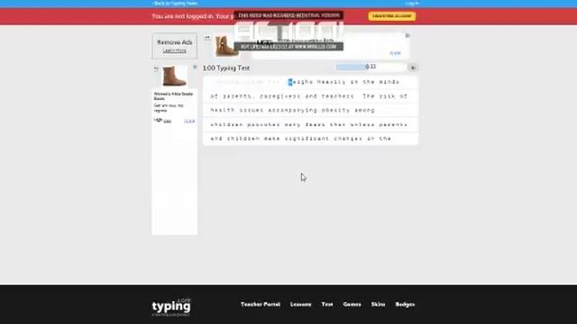 One Minute Typing Test смотреть онлайн