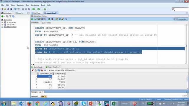 025-Oracle SQL 12c: Using the Group Functions 2 смотреть онлайн