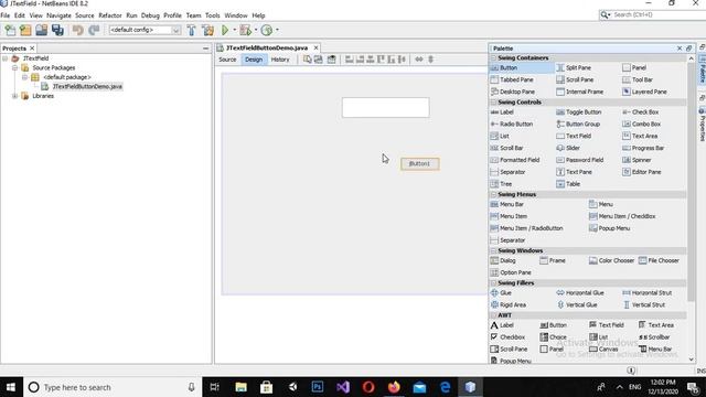 How to use Button and Textfield java netbeans | Java Button and Text Field | JTextField and JButton смотреть онлайн