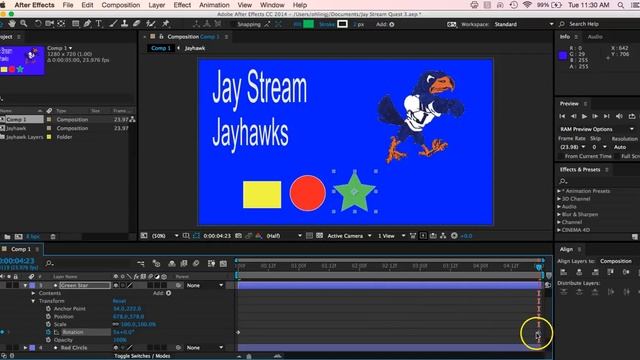 Basic Animation using Keyframes in After Effects смотреть онлайн