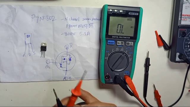 P7NK80Z Power MOSFET testing with Multimeter смотреть онлайн