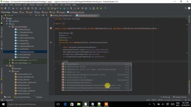 Lecture #12 Radio Button and Radio Group in Android смотреть онлайн