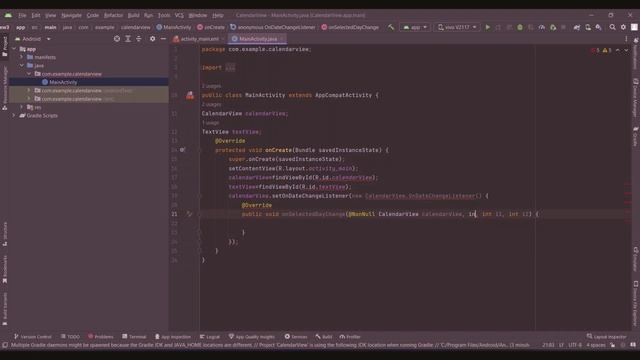 how to create calendar view android| android calendar view смотреть онлайн